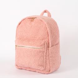 Keymay Teddy Plush Bag Personalized Trend School Bags Outdoor Casual Travel Daypack Fuzzy Fleece Sherpa Winter Backpack