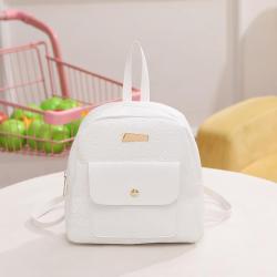 2024 Ladies Minimalist Embossed School Backpack Foreign Trade Student Fashion Backpack Single Strap Cheap Wholesale Niche