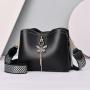 Simple large capacity fashionable solid color crossbody bag
