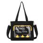 New Fashion Designer Ita Bag Pin Display Custom Ita Shoulder Bag Black with Clear Window