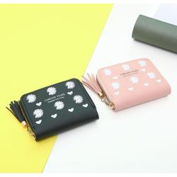 Women's Wallet Coin Purse Short Embroidery Card Bag 2024 Ladies Purse New Design Small Bag Tassels Wholesale Fashion