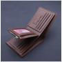 Short men's thick zippered multi slot leather clip