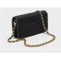 Hot Sale Luxury Crystal Chain Flap Crossbody Bag for Women Single Strap Zipper and Button Closure PU Lining Fashion Trends