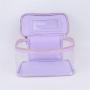 Keymay New Design 8 Colors RTS Stock Cute Women Waterproof PVC Toiletry Bag Clear Makeup Bag Large Cosmetic Bag with Handle