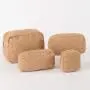 Wholesale Personalized Travel Zipper Cosmetic Bag Eco Friendly Sherpa Custom Stand Up Pouch  Women Velvet Makeup Bag