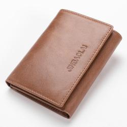 Rfid Genuine Cow Leather Wallet Leather For Men Card Pocket Money Clip Male Classic Purses Mens Wallet