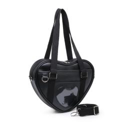 Hot selling designer ita bag crossbody heart shape ita bag custom with clear window