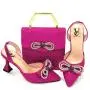 2024  Wedding Party High Heels Paired Handbag Pointed pumps and Handbag Set For Women Match