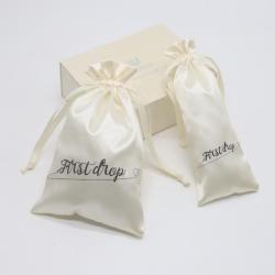 Custom Logo Printing Soft Satin Bag For Hair Underwear Gift Cosmetic Packaging Luxury Matte Silk Satin Drawstring Pouch