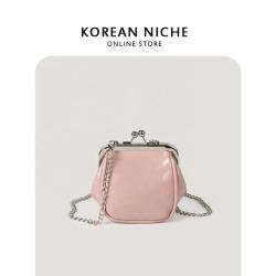 Wholesale Mini Metal Clip Handbag Luxury High Quality Chain Shoulder Bag PU Leather Cute Lipstick Bag