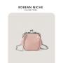 Wholesale Mini Metal Clip Handbag Luxury High Quality Chain Shoulder Bag PU Leather Cute Lipstick Bag