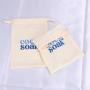 Custom Logo Printing Reusable Cotton Linen Jewelry Muslin Bag Organic Drawstring Christmas Gift Dust Pouch