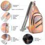LOVEVOOK Custom Holographic Sling Bag Women Laser Reflective Sling Backpack Small Crossbody Bag Shoulder&Chest Daypack Unisex