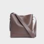 2024 New Fashion Custom Large Capacity Ladies Brown Leather Handbags Shoulder Crossbody Bucket Bags For Women The Tote Vintage