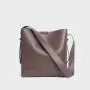 2024 New Fashion Custom Large Capacity Ladies Brown Leather Handbags Shoulder Crossbody Bucket Bags For Women The Tote Vintage