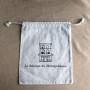 20*25cm Printed Customized White Cotton Drawstring Bag Cotton Packaging Pouch