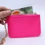 New Arrival Wholesale Stock Custom Logo Designs Chenille Letter Patches Pu Leather Waterproof Coin Cute Keychain Purses