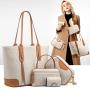 New Embossed Design Tote Handheld Large Capacity Three Piece Set