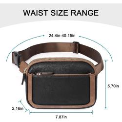 custom luxury designer outdoor crossbody mobile phone vegan pu leather fanny pack waist belt bag for women mens