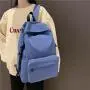 ZF162 Solid Color Nylon Shoulder Bag Female High School Backpack Male College Students Schoolbag Waterproof Wear-resistant