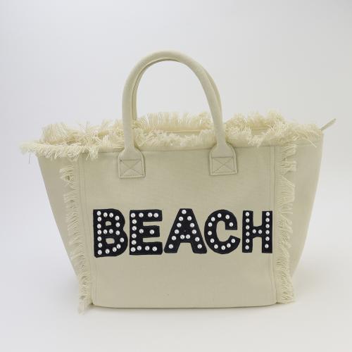 Keymay Custom Print Canvas Tote Bag With Pocket And Zipper Woman Bags Handbags Tassel Blank Canvas Tote Bag