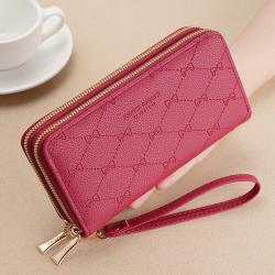 KBW466 Women Wallet Long Double Zipper Wallet Girls 2023 New Fashion Bow Clutch Bag Good Quality PU Ladies Money Card Clip