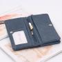 ZWY266 Customizable Long Double Zipper Men Women Frosted PU Wallet Solid Color Simple Clutch Bag Wholesale Fashion Money Clip