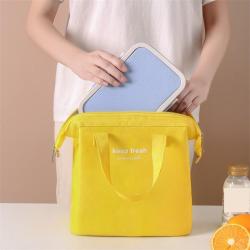 ZWY041New Fashion Portable Insulated Lunch Bag Oxford Waterproof Macaroon Color Storage Bag Outdoor Work Picnic Bento Bag