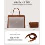 15.6 17 inch Large Laptop Tote Bag For Women Work Vintage Waterproof Leather Business Briefcase Office Computer Handbag Purse