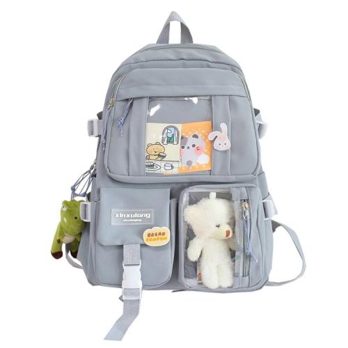 Custom New Style Clear  Kawaii Kids Campus School Backpack  Waterproof School Bags for Girls and Boys mochilas kawaii ITA bag