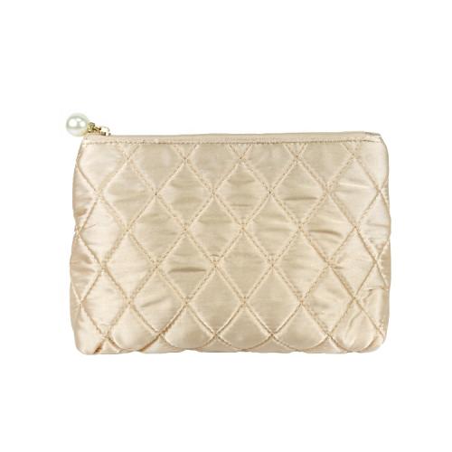 Travel Makeup Bag Vegan Leather Quilted Cosmetic Bag Waterproof Toiletry Handbag Portable Beauty Storage Bags
