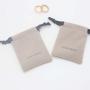 Custom Logo Printed Mini Velvet Jewelry Drawstring Necklace Bracelet Packaging Bag Key Lipstick Packing Jewelry Velvet Pouch