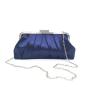 High Quality Luxury Silk Evening Bag Royal Blue Clip Clutch Purses for Women Ladies Handbag Clutch Chain Bag for Wedding Party