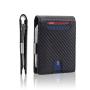 Wholesale Leather Slim Metal Money Clip Wallet Carbon Fiber Leather Card Holder Wallets for Men