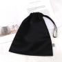 Custom Logo Printed Label Black Satin Drawstring Dust Bag For Shoes Hair Hat Soft Luxury Underwear Clothes Storage Satin Pouch