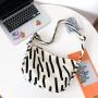 Summer High Capacity Fresh Sweet Ladies Bucket Bag 2022 New Style Fashion Japanese Retro Canvas Bag Student Stripe Messenger Bag