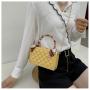 2022 Ladies Designer Bags Fashion Lattice Gold-tone Hardware Scarf Evening Purse Trendy  Single Chain Cross Body Shoulder Bag