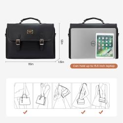 15.6 inch Business Men PU Leather Work Office Bag Vintage Women Waterproof Lieght weight Laptop Bags Luxury Laptop Briefcase Bag