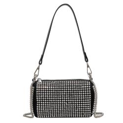 HR526 Popular Bright Diamond Small Pillow Type Bag Luxury Ladies New Dinner Party Clutch Bag Women's Trendy Chain Crossbody Bag