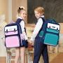 ZF028 Customized Logo Oxford Cloth Schoolbag Elementary Wear-resistant Shoulder Bag Spine Protection Load-bearing Boys and Girls