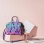 Lovevook 2021 New famous designer Geometric luminous shoulder bags lady fashion pu leather reflective handbags women