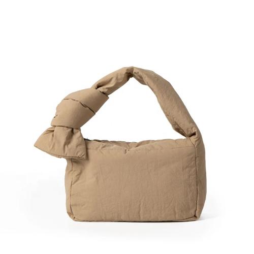 Factory Wholesale Trendy Ladies Puff Bag Soft Cotton Nylon Simple Handbag Logo Customized Hand Bag Women Mini Puff Bag