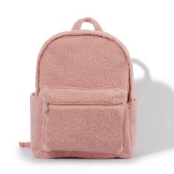 Factory Wholesale School Bags Large Capacity Custom Logo Lightweight Sherpa Travelling Casual Backpacks Kids Teddy Backpack