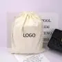 High Quality Organic Cotton Muslin Bag Double String Shopping Shoe Hat Pouch Linen Drawstring Custom Logo Cotton Dust Bag