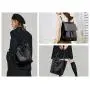 LOVEVOOK wholesale 2pc ladies gift handbag set 2022 pu leather office shoulder tote bags Convertible backpacks custom women bags