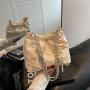 Popular design pleated handbag small women's shoulder bags female 2024 new summer simple bucket bag fashion crossbody bag