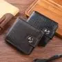 Wholesale of men's PU leather wallets Short style hot-selling card holders. Fashionable foreign trade men's money clips