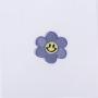 Keymay RTS Stock Low MOQ High Quality Multi-color Cute Smiley Daisy Self Adhesive Stick on Flower Embroidery Patches