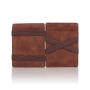 Wholesale leather magic money wallet rfid blocking trifold magic filp wallet holder for men with coin purse