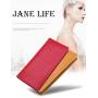 ZR130 New Genuine Cow Leather Simple Pure Color Advanced Sense Women's Purse Fashion Feature Wallet Long Handbag